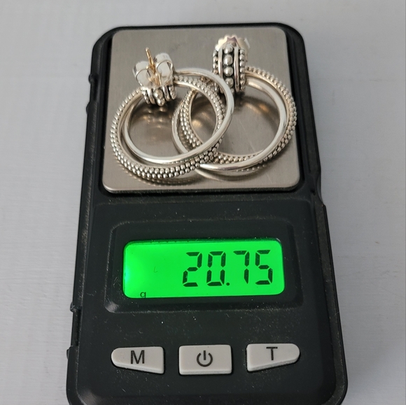 LAGOS Sterling Silver Dual Circle Drop Earrings - Picture 5 of 5